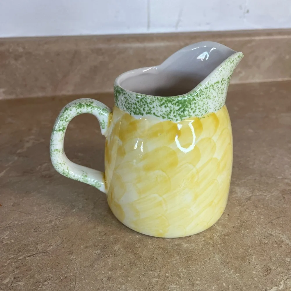 Hand-Painted Panware Grapes Ceramic Creamer Pitcher